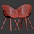 Sleek Modern Dining Chair 3D model small image 3