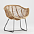 Elegant Rattan Chair 3D model small image 1