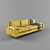 Vintage Retro Sofa by HK LIVING 3D model small image 2