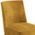 Elegant Gold Velour Chaise: 53x60x80cm 3D model small image 2