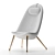 Ergonomic Light Lounge Chair 3D model small image 1