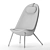 Ergonomic Light Lounge Chair 3D model small image 2