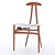 Bianca White Side Chair: Elegant Wood Design 3D model small image 1