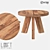 LoftDesign 60201 Wooden Coffee Table 3D model small image 1