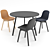 Sleek and Modern: Neu 13 Chair + Loop Stand Round by HAY 3D model small image 1