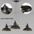 Sleek Coneca Pendant in Black 3D model small image 1