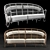 Danish Curved Rattan Sofa: Timeless Elegance & Comfort 3D model small image 3