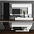 Sleek TV Stand Set 071 3D model small image 1