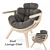 Modern Shell Lounge Chair 3D model small image 3