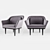 Elegant Upholstered Armchair 3D model small image 2