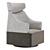 Plex Lounge Armchair: A Modern Icon 3D model small image 1