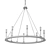 Elegant Iron Ring Chandelier 3D model small image 3