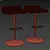 Sleek Steel Alfonso Bar Stool 3D model small image 3