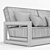 RH Outdoor Costa Sofa: Timeless Elegance 3D model small image 3