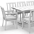 Elegant Outdoor Costa Table-Chair Set 3D model small image 3