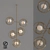 Golden Glow Metal Pendant Lamp 3D model small image 1