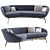 Luxury Minotti Russell Sofa Set 3D model small image 1