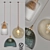 Vibrant Glass Pendant Lights 3D model small image 1