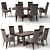 Elegant Coliseum Dining Set 3D model small image 1