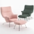Muuto Doze Lounge Chair & Ottoman 3D model small image 1
