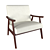 Modern Coral Springs Lounge Chair 3D model small image 1