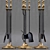 Premium Hearth Tool Set 3D model small image 1