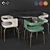 Modern Chair & Table Set 3D model small image 1