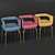 Modern Chair & Table Set 3D model small image 3