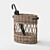 Rattan Oval Umbrella Holder 3D model small image 2