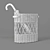 Rattan Oval Umbrella Holder 3D model small image 6