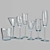 Elegant Glassware Set: Wine, Whiskey, Margarita, Martini, Hurricane 3D model small image 1