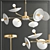 Swivel Saucer Chandeliers 3D model small image 1