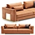 Elegant Cantori Montecarlo Sofa 3D model small image 1
