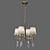 Mantra Tiffany Chandelier - Elegant Cream & Bronze 3D model small image 1