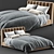 Modern Upholstered Bed by Baxton Studio 3D model small image 1