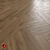 Kronewald Dark Beige Wood Floor Tile 3D model small image 1