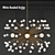 White Beaded Urchin Chandelier 3D model small image 1