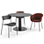 Modern Scandinavian Dinning Set 3D model small image 2