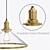 Elegant Franklin Glass Pendant 3D model small image 2