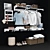 Modern Mesh Hanging Closet Organizer 3D model small image 2