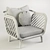 Boa Rattan Armchair - High Quality Model 3D model small image 3