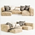 Elegant Daria Sofa: High-Quality, TurboSmooth 3D model small image 1