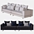 Minimalistic White Sofa by Minotti 3D model small image 2