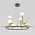 Modern Black Brass Pendant Light 3D model small image 1