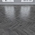 Gray Oak Parquet | Herringbone, Linear, Chevron 3D model small image 3