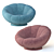 Elevate Your Space with Velvet Gray Swivel Chair 3D model small image 1
