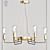 Luxurious Golden Stick Chandelier 3D model small image 1