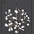 Elegance Refined: Heracleum Gold Chandelier 3D model small image 1