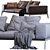 Lifesteel Flexform Sofa: Contemporary Comfort 3D model small image 3