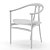 Bianca Dark Wood Armchair 3D model small image 2